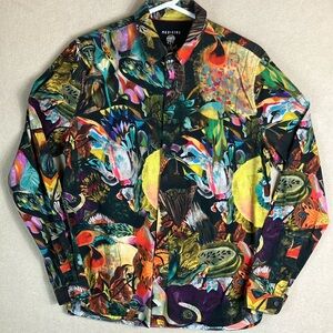 Medicine x Olaf Hajek All Over Floral Abstract Print Long Sleeve‎ Shirt Men’s S